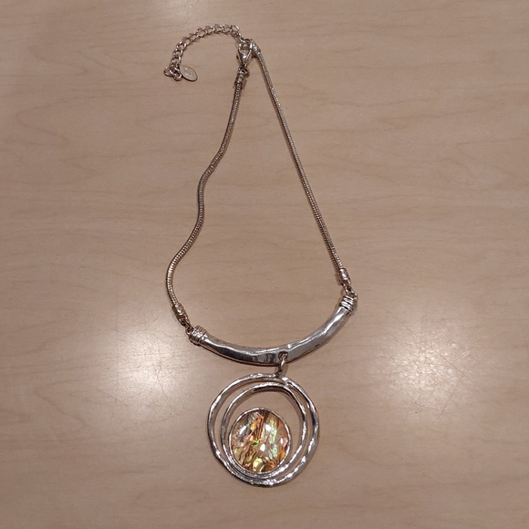 Jewelry - Elegant Silver Necklace with Gold Accents